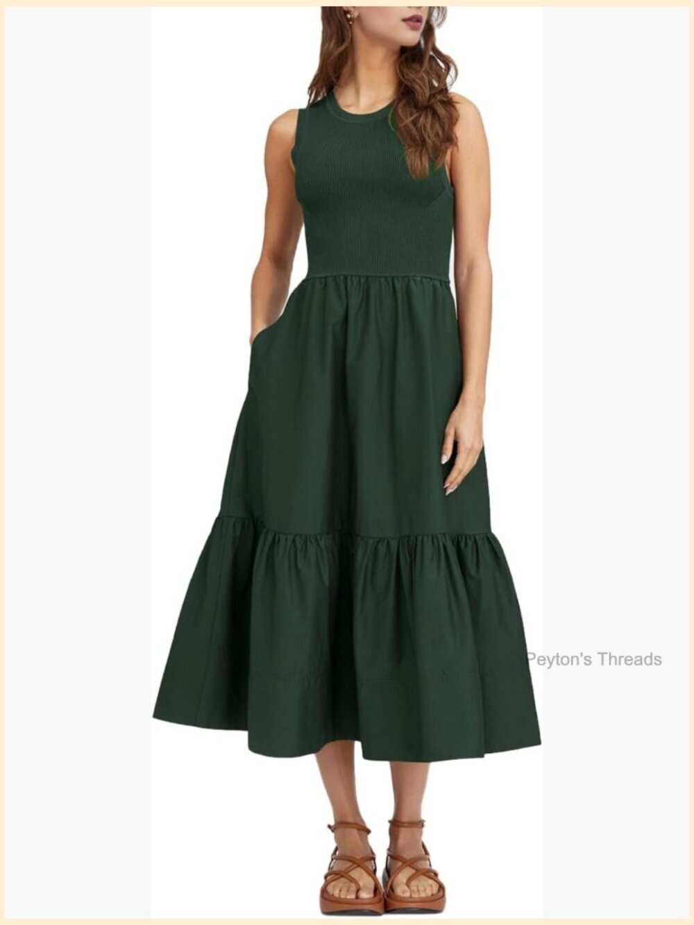 Sleeveless Smocked Tank Maxi Dress with Pockets
